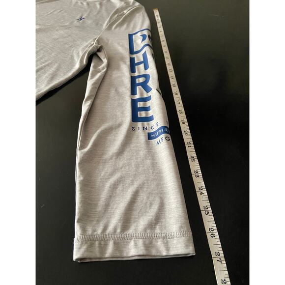 HURLEY Gray Long Sleeve Rash Guard w/Sleeve Graphics Mens sz XL - Picture 9 of 9